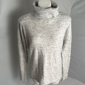RD Style Ursula light gray marble spongy turtleneck pullover sweater